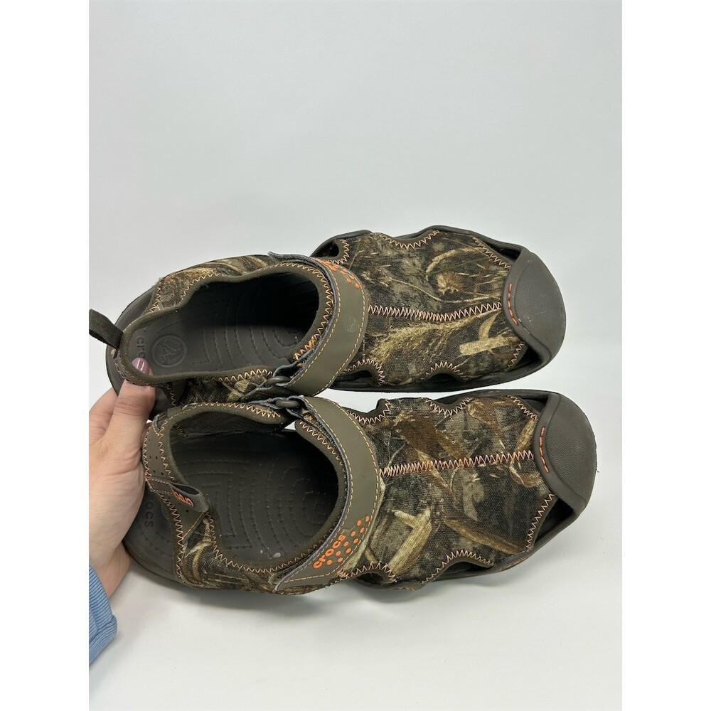 Crocs Swiftwater Mens Sandals Realtree Max-5 Camo Hook & Loop Outdoor Size 11 - Picture 10 of 11